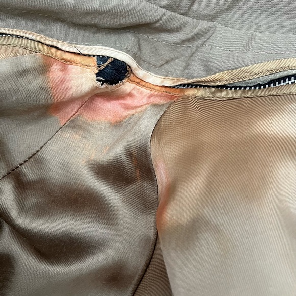 Tan Brooks Brothers men long wool lined trench coat in 42R - Picture 6 of 8